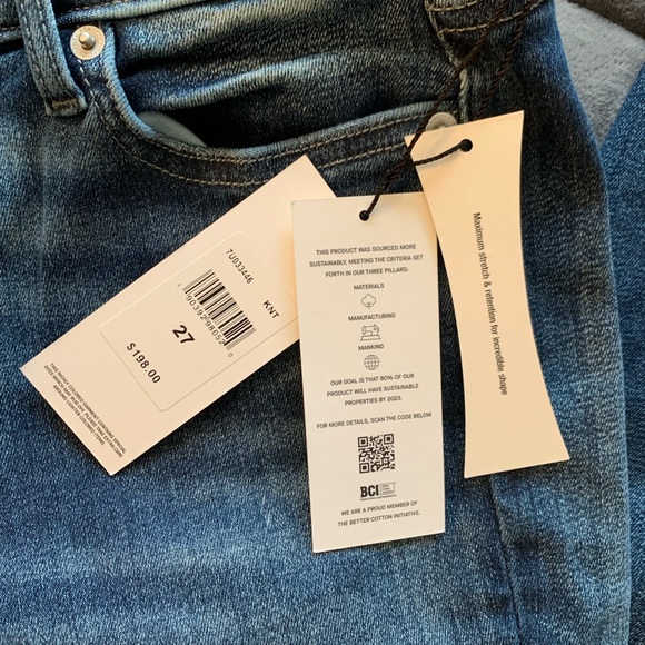 NWT 7 for All Mankind Slim Illusion Traceable Ankle Skinny With Cut Hem Kent 27 - Picture 10 of 11